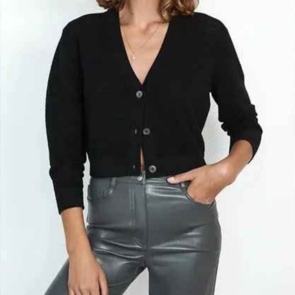 Wilfred Black Cardigan Sweater - Picture 1 of 9